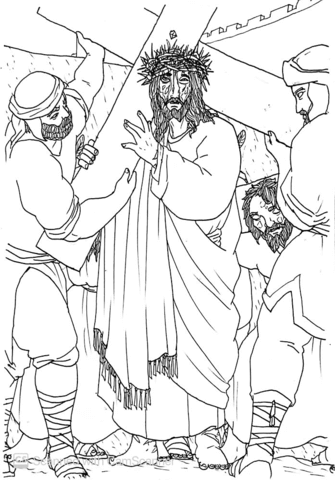 Jesus Came To Offer Himself To The World The World Returned His Love With The Cross Coloring Page